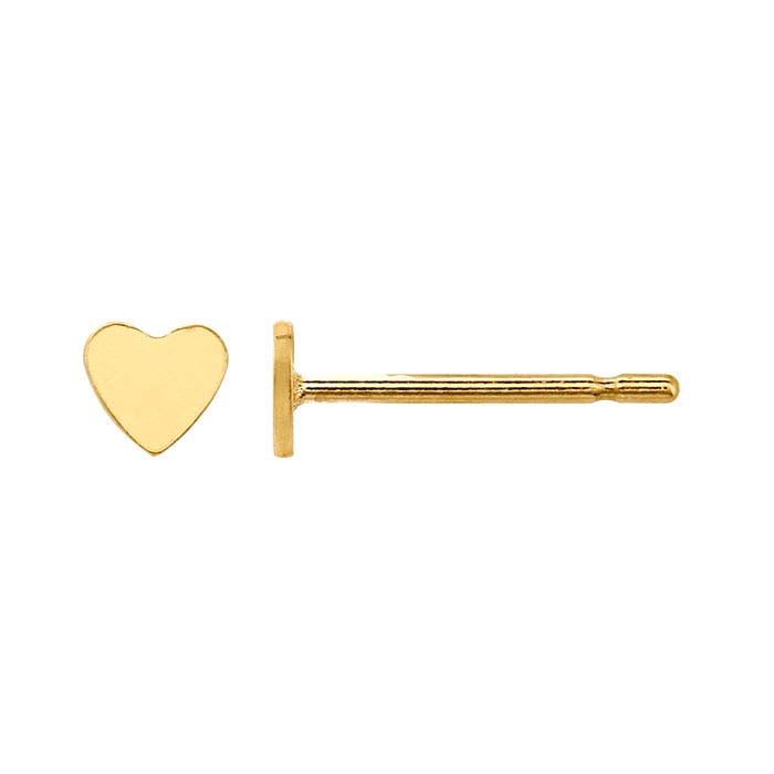 14k Gold-Filled 3.5mm Tiny Heart Post Earrings