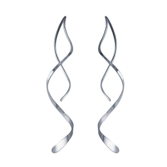 Sterling Silver Swirl Earrings