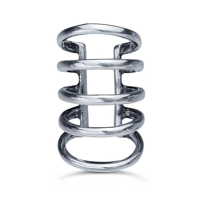 Sterling Silver Five-Row Ear Cuff Earring