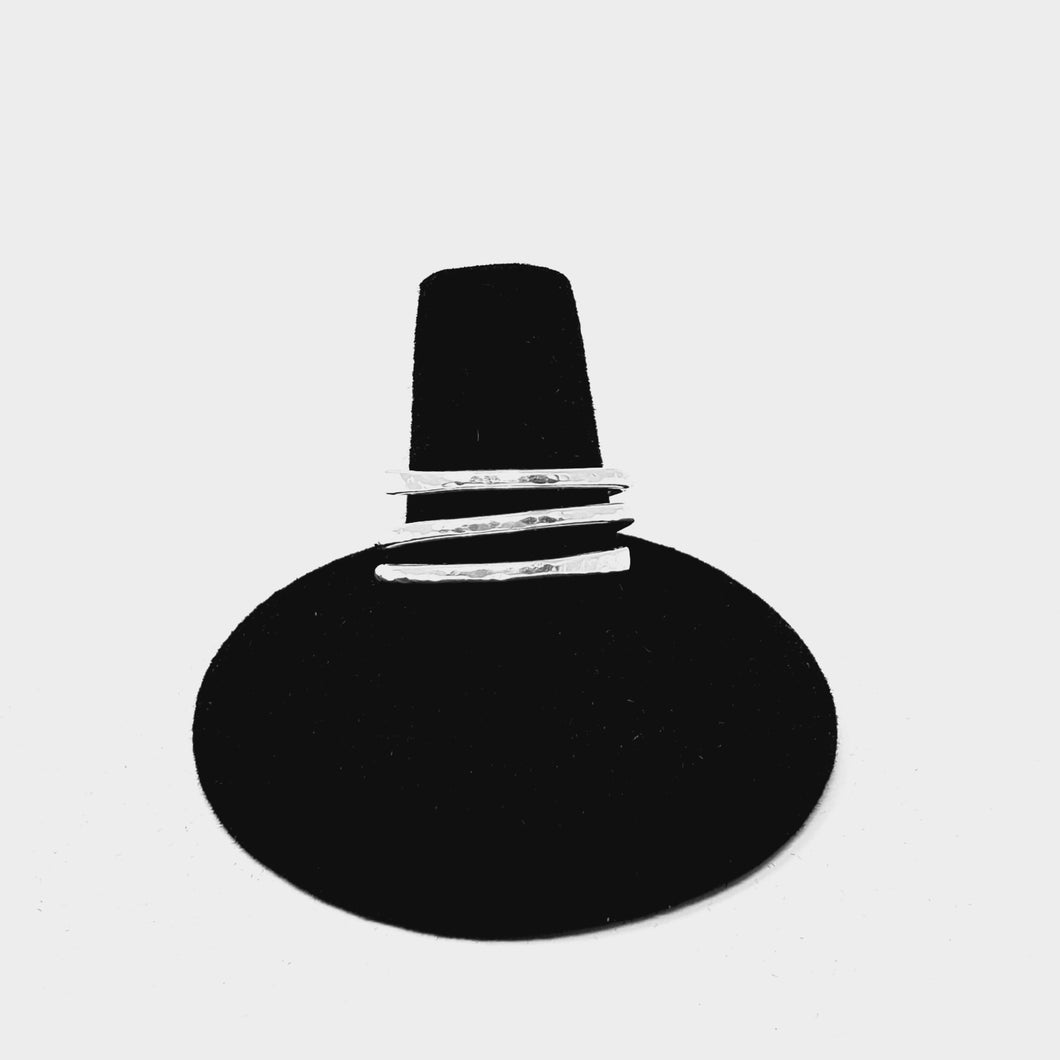 Hammered Fine Silver Handcrafted Ring - made when ordered