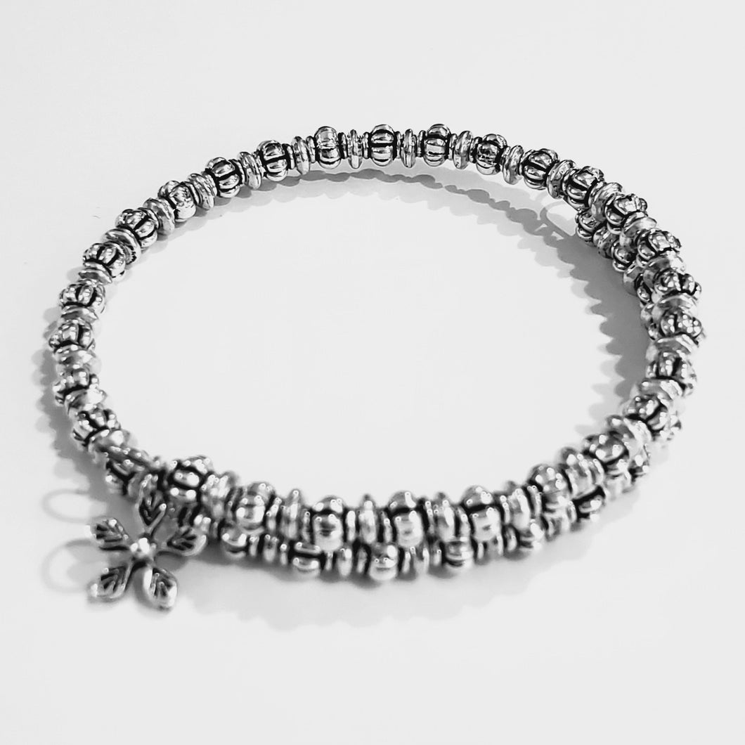 Mixed Metal Silver Wire Bracelet