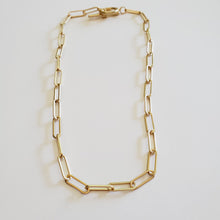 Load image into Gallery viewer, 15&quot; Gold Paperclip Mixed Metal Choker Necklace
