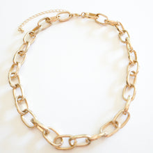 Load image into Gallery viewer, 16&quot;-19&quot; Mixed Metal Large Link Gold Necklace
